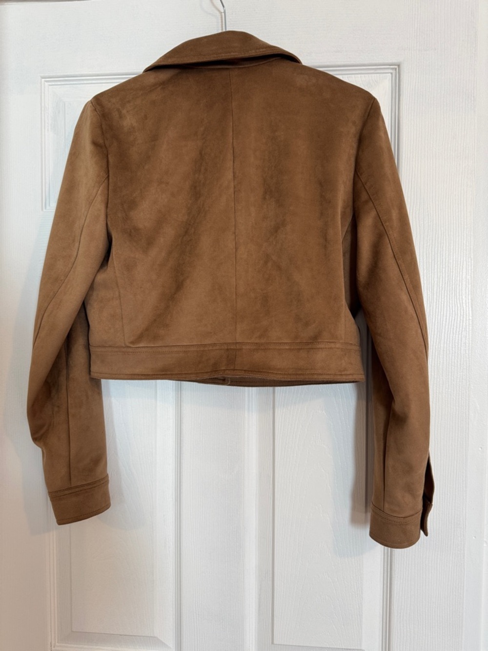House of Harlow 1960 Cropped Faux Suede Jacket - Brown - Picture 5 of 5